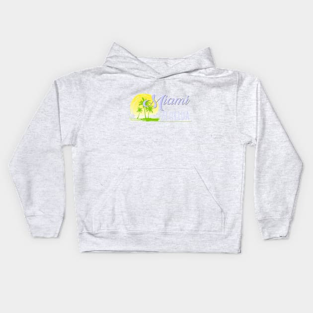 Life's a Beach: Miami, Florida Kids Hoodie by Naves